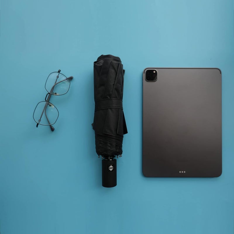 BAODINI Small UV Protection Travel Umbrella Compact for Rain and Sun UPF 50+ Windproof Portable 42 inch Umbrella for Women and Men - Image 5